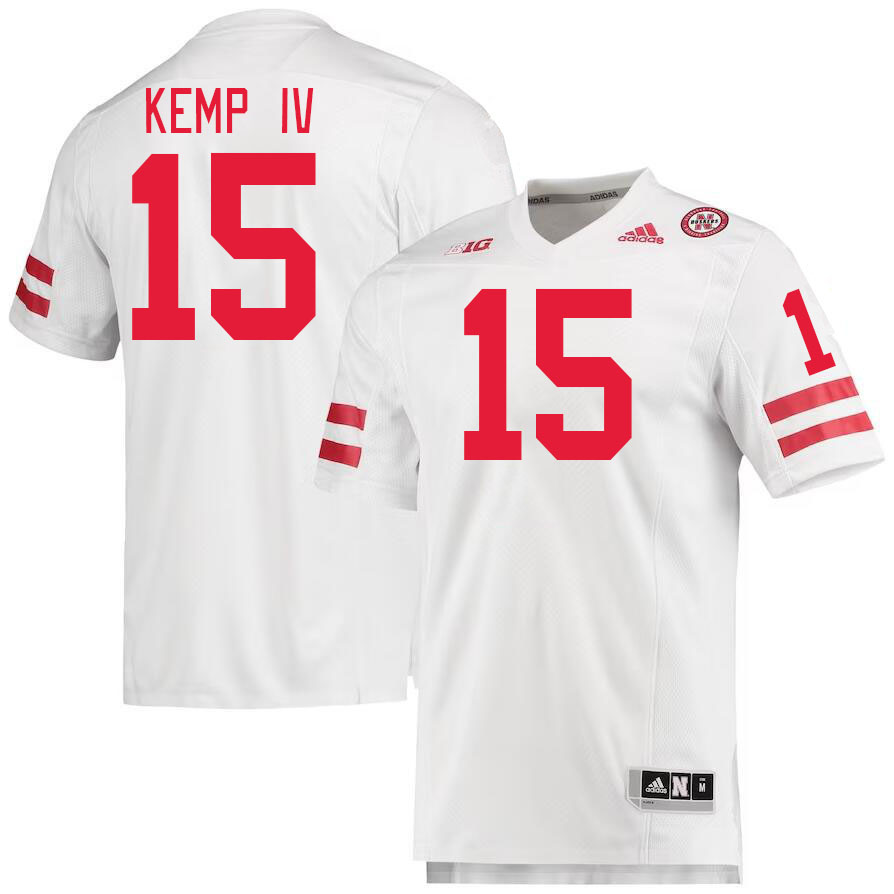 Men #15 Billy Kemp IV Nebraska Cornhuskers College Football Jerseys Stitched Sale-White